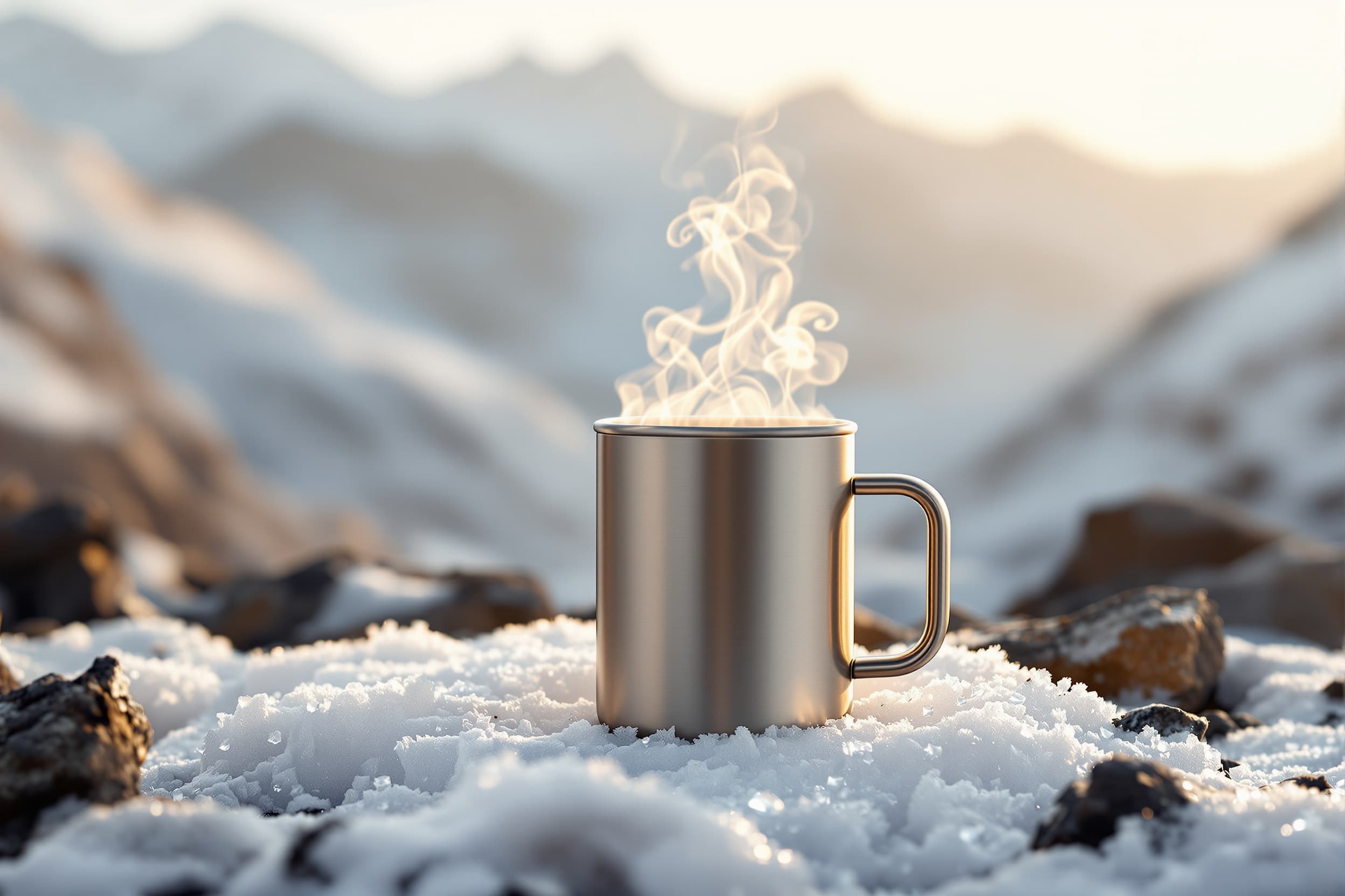 Aerogel-insulated camping mug 350 mL