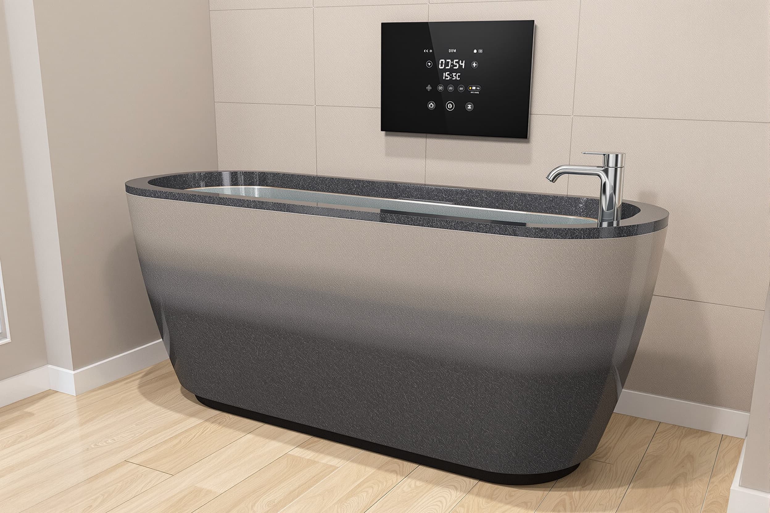 Precision cold plunge tub with ±0.1°C chiller