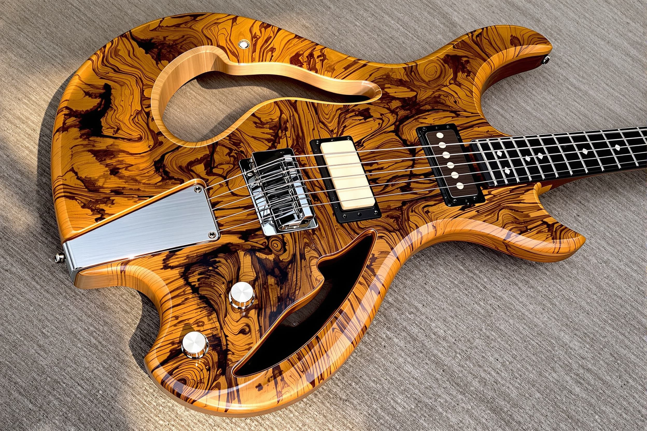 Custom 7-String Headless Electric Guitar